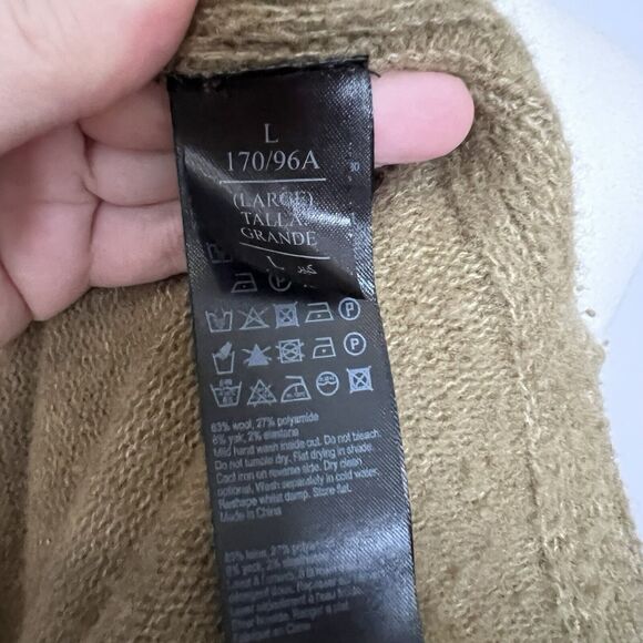 All Saints Women's Sweater Side Button Knitted Crewneck Long Sleeve Green Large - Picture 8 of 11